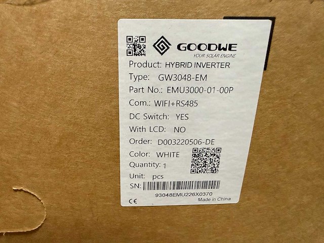 Jinko - set van 8 zonnepanelen - goodwe hybride omvormer - dyness 9,6 kw batterij - afbeelding 7 van  8