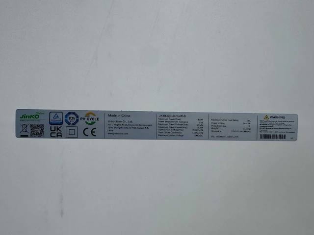 Jinko solar - set van 14 zonnepanelen (430 wp) met hybride omvormer en 10,65 kwh batterij - afbeelding 23 van  23