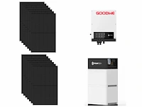 Jinko solar - set van 14 zonnepanelen (430 wp) met hybride omvormer en 7,1 kwh batterij.