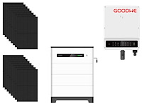 Jinko solar - set van 16 zonnepanelen (440 wp) - hybride omvormer en 9,8 kwh batterij