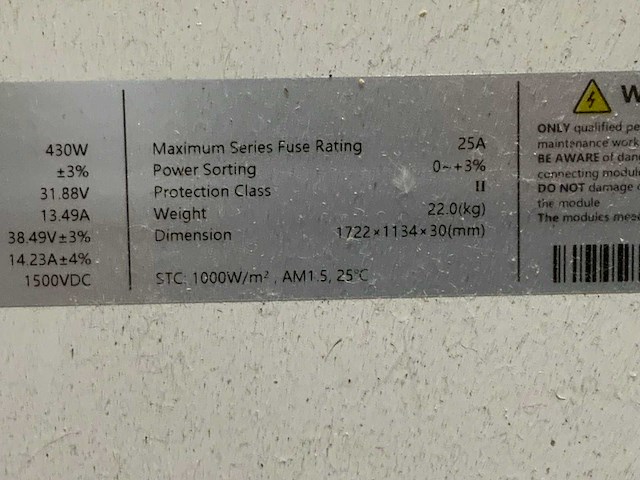 Jinko solar jkm430n-54hl4 zonnepaneel (48x) - afbeelding 5 van  5