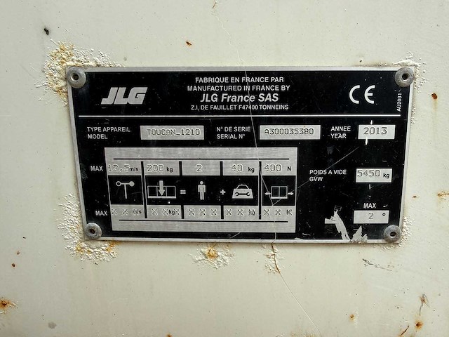 Jlg - 2013 - 1210 - mast hoogwerker met telescoop - afbeelding 24 van  32