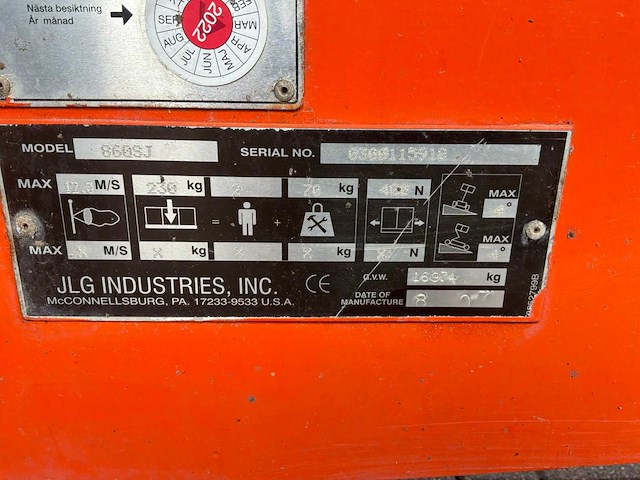 Jlg 860sj hoogwerker - afbeelding 17 van  24