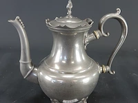 J.n. daalderop & zn tie holland antieke tinnen koffiekan of theepot - afbeelding 1 van  5
