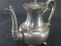 J.n. daalderop & zn tie holland antieke tinnen koffiekan of theepot - afbeelding 2 van  5