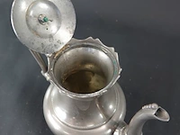 J.n. daalderop & zn tie holland antieke tinnen koffiekan of theepot - afbeelding 4 van  5