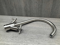 Job accross keukenmengkraan met kruisgreep brushed nickel - afbeelding 2 van  8