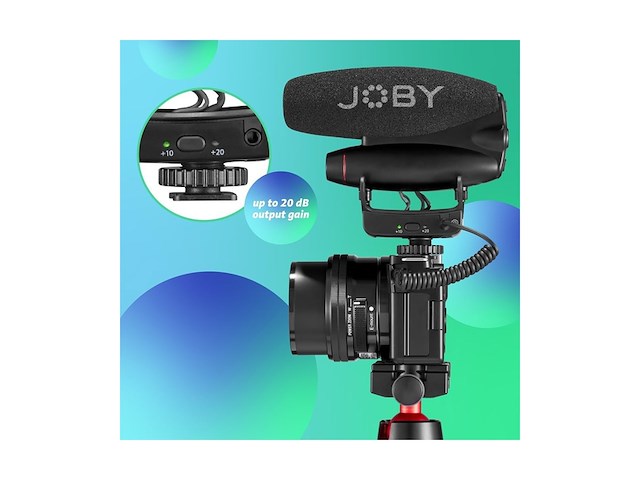 Joby wavo pro ds professionele richtmicrofoon voor camerabevestiging - afbeelding 4 van  4
