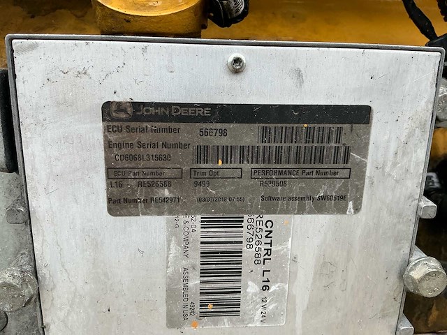 John deere 6068hfg82 6-cilinder scheepsmotor met stamford alternator - afbeelding 1 van  11