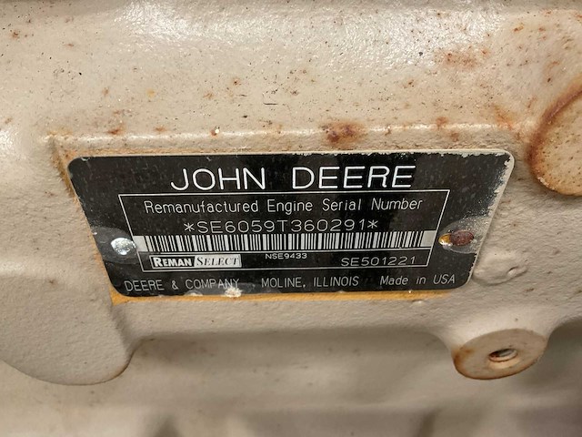 John deere se501221 dieselmotor - afbeelding 9 van  10