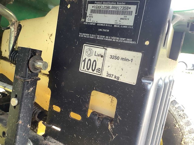 John deere x125 zitmaaier - afbeelding 7 van  7