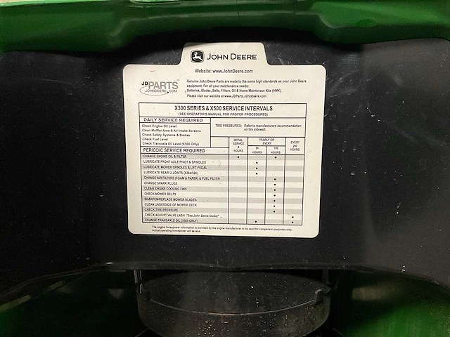 John deere x300 zitmaaier - afbeelding 11 van  11