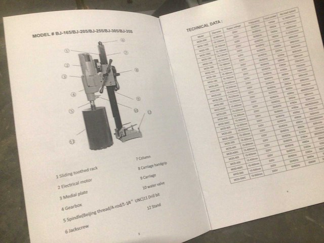 Johnson js-160 diamantboormachine met boorstatief - afbeelding 8 van  13