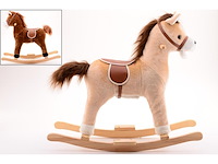Johntoy hobbelpaard beige met geluid