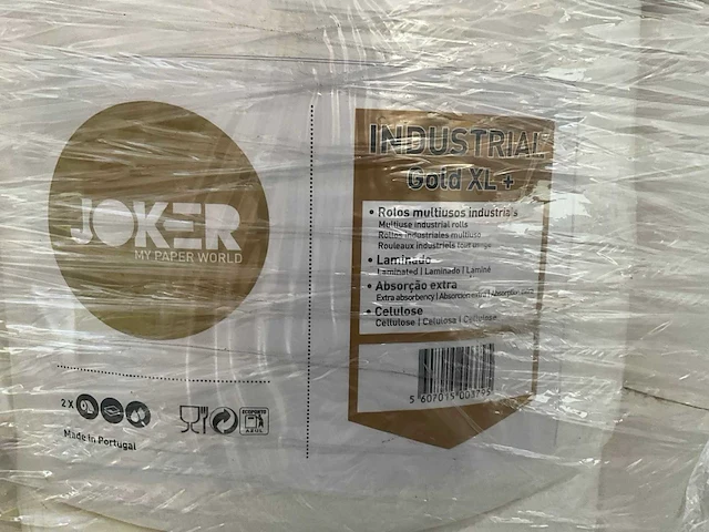 Joker gold + - industrieel poetspapier - papierrol (8x) - afbeelding 1 van  5