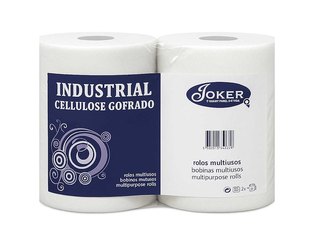 Joker gold l+ - industrieel poetspapier - papierrollen (12x) - afbeelding 1 van  6