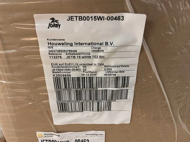 Jokey jetb 15 kunststof emmer wit (1,5 liter) (2000x) - afbeelding 6 van  6