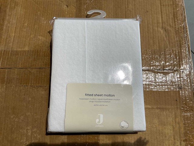 Jollein molton baby wieg hoeslaken (39x) - afbeelding 2 van  2