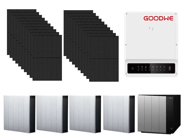 Jolywood - set van 20 zonnepanelen (455 wp) - hybride omvormer - 17,2 kwh batterij - afbeelding 1 van  18