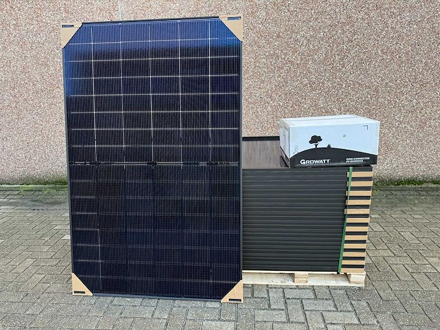 Jolywood - set van 24 zonnepanelen (455 wp) - growatt 10 kw omvormer - afbeelding 1 van  8