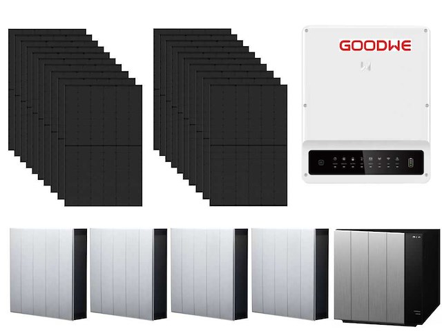 Jolywood - set van 24 zonnepanelen (455 wp) - hybride omvormer - 17,2 kwh batterij - afbeelding 1 van  18