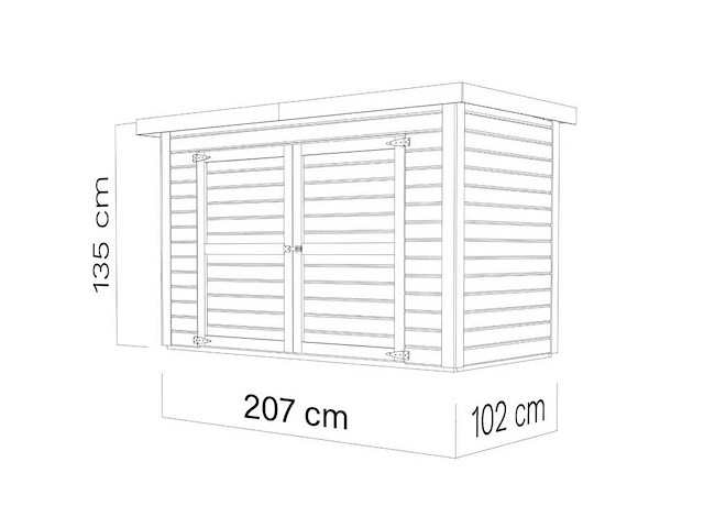 Jonathan - 2.11m2 - prefab berging/tuinhuis - afbeelding 2 van  5