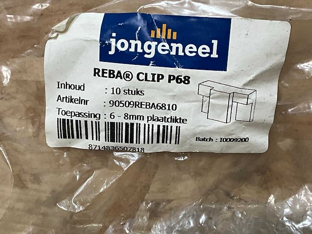 Jongeneel reba clip p68 6-8mm (250x) - afbeelding 2 van  3