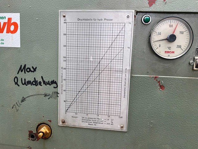 Joos hydraulische verwarmde fineerpers - afbeelding 7 van  11