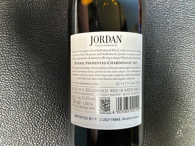 Jordan chardonnay 2023 witte wijn - afbeelding 3 van  3
