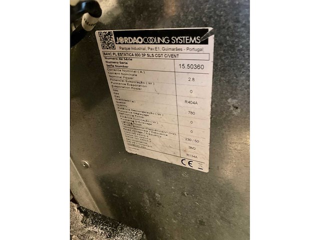 Jordao - estatica 800 3p sls - koelwerkbank met koelbak - afbeelding 2 van  6