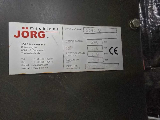 Jorg - 2009 - 5343 v - voormachine - afbeelding 8 van  8
