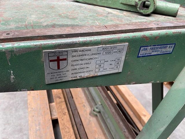 Jörg 4001 (4121) handbediende guillotineschaar - afbeelding 9 van  9