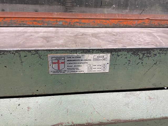 Jorg 4003/e platenschaar 400v - afbeelding 4 van  7