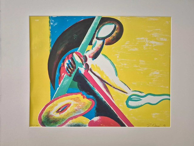 Jorg reme - zeefdruk - 70 x 90 cm. - afbeelding 1 van  2