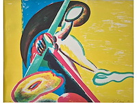 Jorg reme - zeefdruk - 70 x 90 cm. - afbeelding 2 van  2