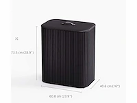 Joseph joseph tota trio luxe 90l black laundry separation basket