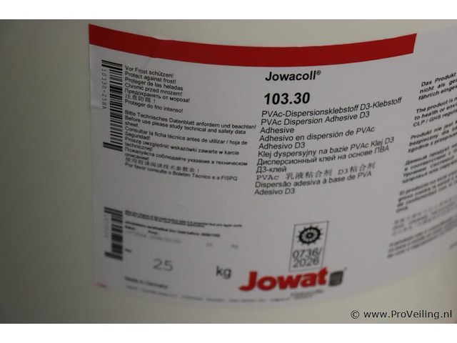 Jowat jowacoll 103.30 pvac d3-lijm voor hoge eisen - 8 emmers - afbeelding 3 van  6