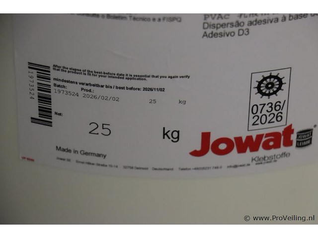 Jowat jowacoll 103.30 pvac d3-lijm voor hoge eisen - 8 emmers - afbeelding 4 van  6