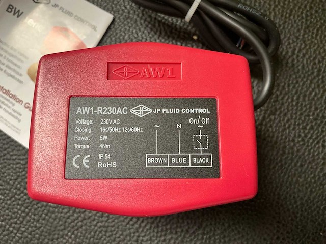 Jp fluid control aw1-r230ac actuator met 3 weg kogelkraan (51x) - afbeelding 1 van  1