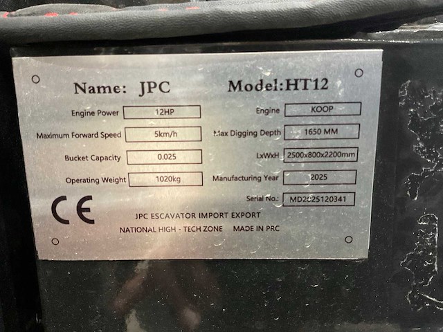 Jpc - 2025 - ht12 - minigraafmachine met grondboor - afbeelding 14 van  28