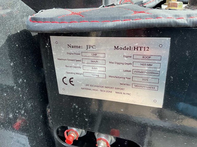 Jpc ht12 rood minigraafmachine - afbeelding 12 van  27