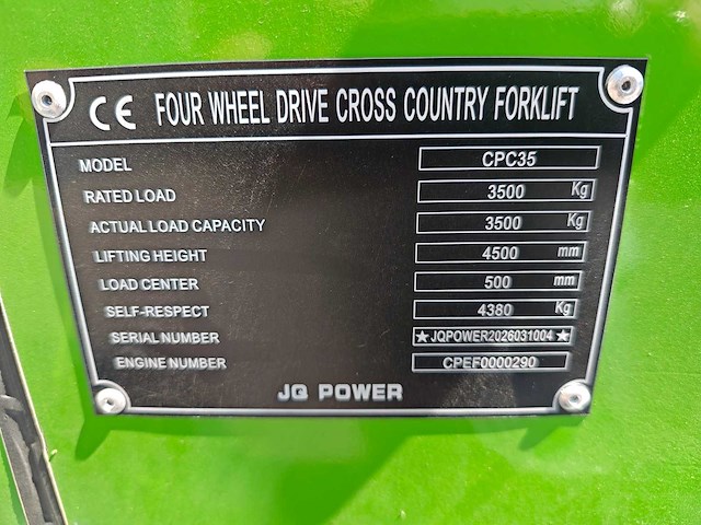 Jq power - 2026 - cpc35 - ruwterrein vorkheftruck - afbeelding 6 van  36