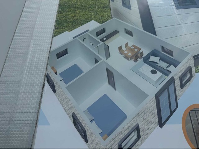 Jq shelter - 2026 - mantelzorg woning foldable house - mantelzorgunit/kantoor 35 m2, foldable uitklapbaar - afbeelding 2 van  29