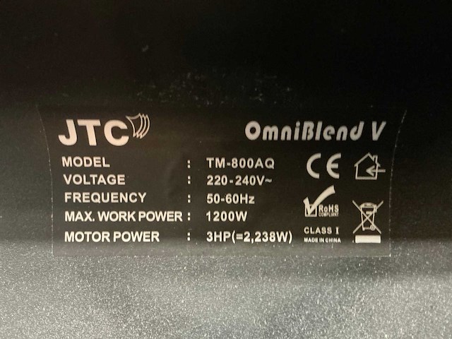Jtc omniblend v tm800aq blender - afbeelding 4 van  4