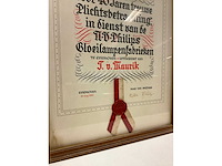 Jubileumdiploma ‘60 | “n.v. philips gloeilampenfabrieken” - afbeelding 2 van  3