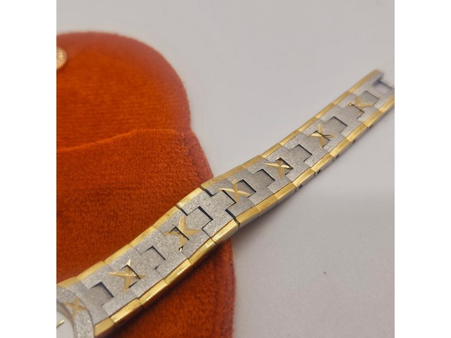 Jules jürgensen frosted two tone horloge - afbeelding 4 van  5