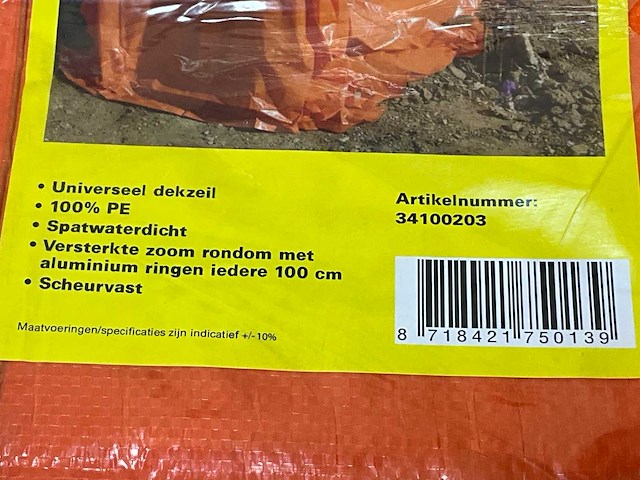 Jumbo dekzeil 4x6m (5x) - afbeelding 4 van  5