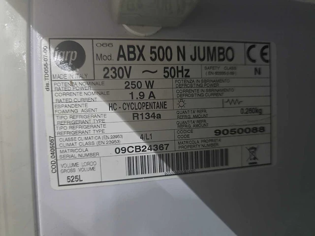 Jumbo iarp - abx500n - rvs vriezer - afbeelding 8 van  8
