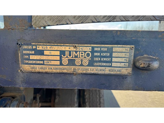 Jumbo trailer / platte aanhangwagen - afbeelding 15 van  22