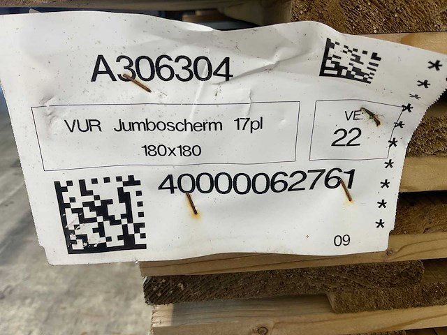 Jumbo tuinscherm 180x180 cm 17-planks - geschaafd en groen geïmpregneerd (10x) - afbeelding 6 van  7